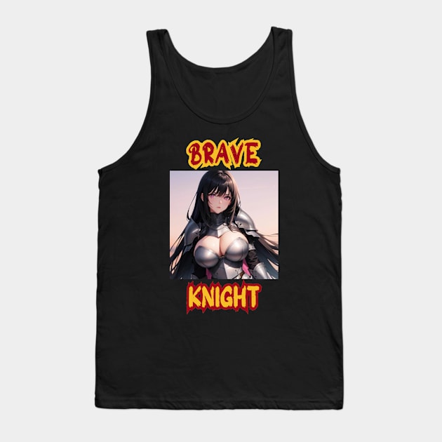 Brave Knight Anime Girl Tank Top by Clicks Clothes